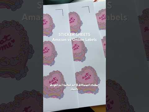 Testing out sticker sheets Amazon vs online labels smallbusiness sticker helpful tips