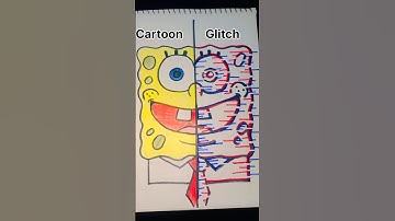 Cartoon/Glitch Drawing SpongeBob #viral #drawing #popular #art #spongebob #cartoon