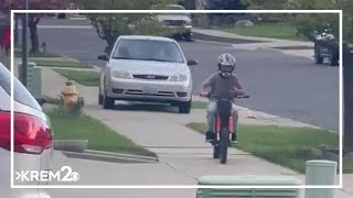 Driver arrested after allegedly hopping curb to chase child on a dirt bike in Cheney