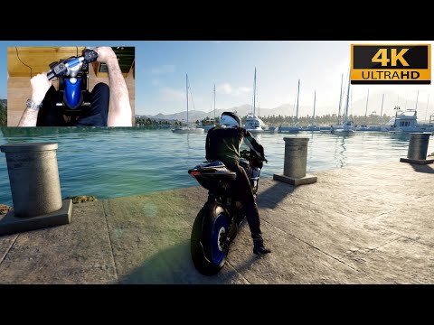 The Crew 2 - YAMAHA YZR-M1 - Test Drive with THRUSTMASTER FREESTYLER BIKE HANDLEBAR - 4K