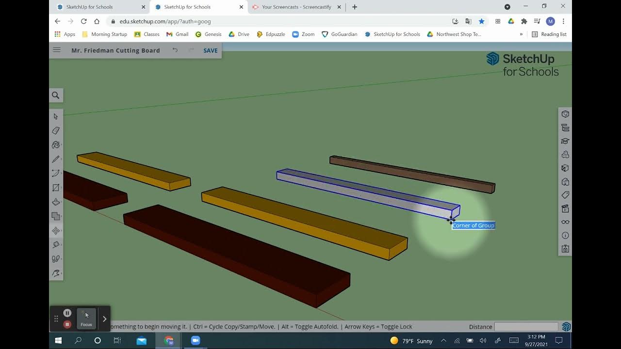 How to Draw a Cutting Board Google Sketchup YouTube