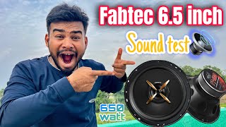 Fabtec 6.5inch coaxial 3way component speaker for car 640 watt peak power bass woofer sound test