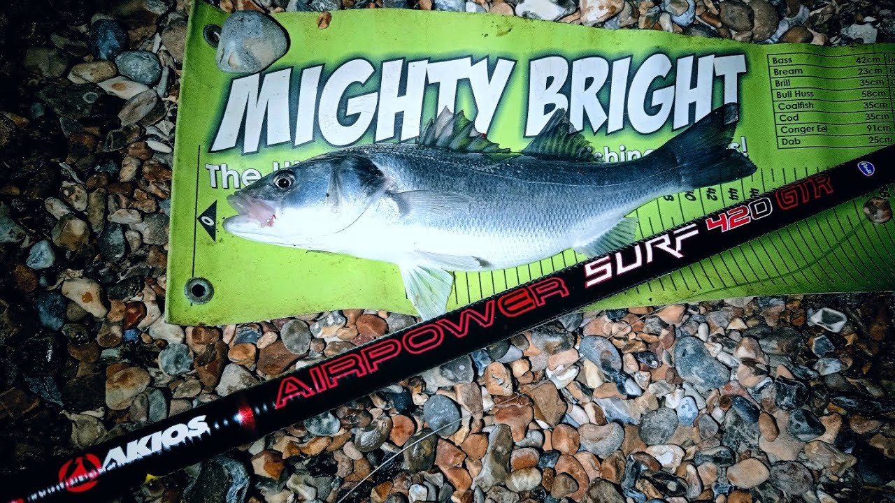 SEA FISHING UK – NIGHT FISHING FOR BASS IN EASTBOURNE – WINTER SEA FISHING