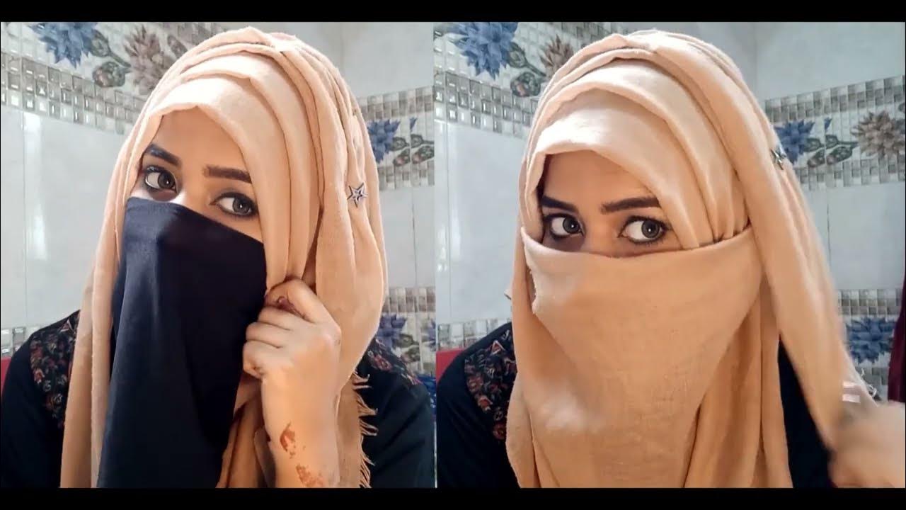 How to wear short hijab with full coverage | Niqab Tutorial ...