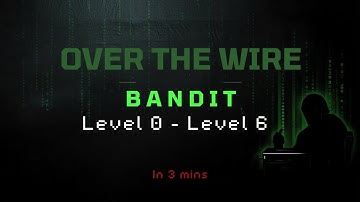 Bandit Walkthrough Level 0 to 6 In 3 mins | OverTheWire CTF for Beginners