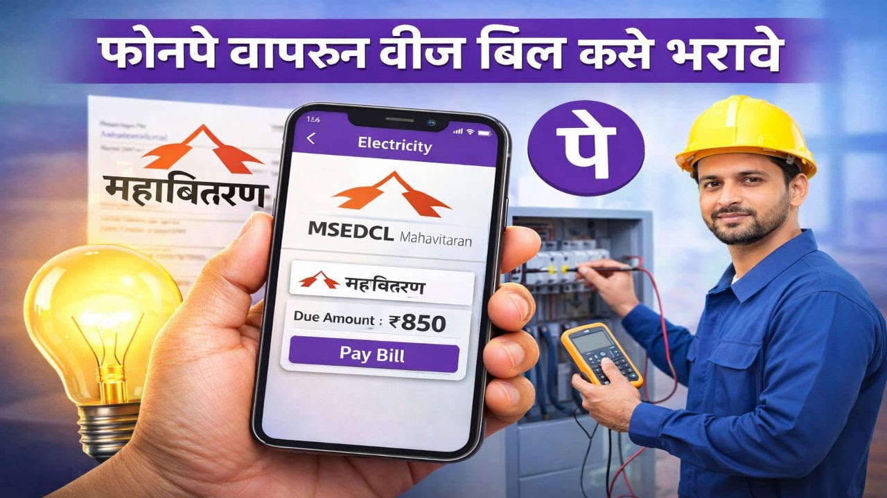 Mahavitaran Electricity Bill Payment Online in Marathi ! Phone Pay Varun Light Bill Bharne.