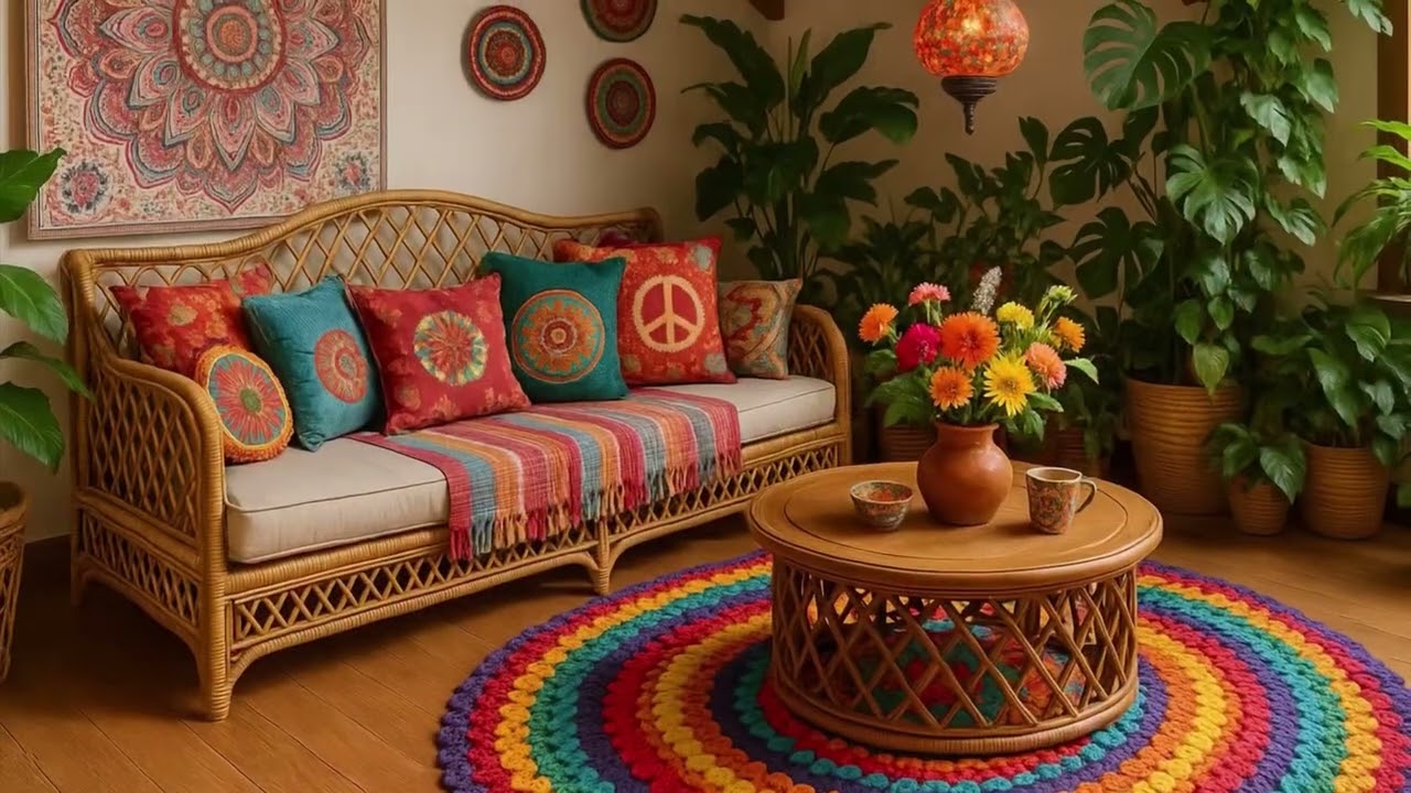 Relaxing Tour of a Colorful Boho Country Home