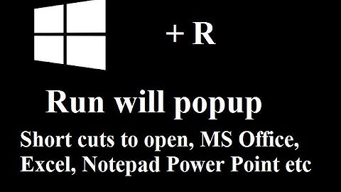 Shortcut keys to open Ms Office Programs like (Msword|| Excel|| Powerpoint etc)