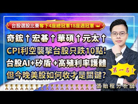 2024.04.11 【奇鋐↑宏碁↑華碩↑元太↑ CPI利空襲擊台股只跌10點! 台股AI+矽盾 +高殖利率護體 但今晚美股如何收才是關鍵?】張貽程分析師 外資超錢線