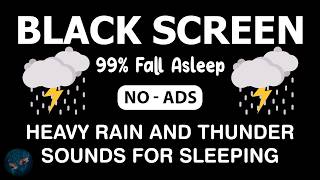🔴 Heavy Rain and Thunder Sounds for Sleeping - Black Screen | Soft Thunderstorm for Instant Sleep screenshot 5