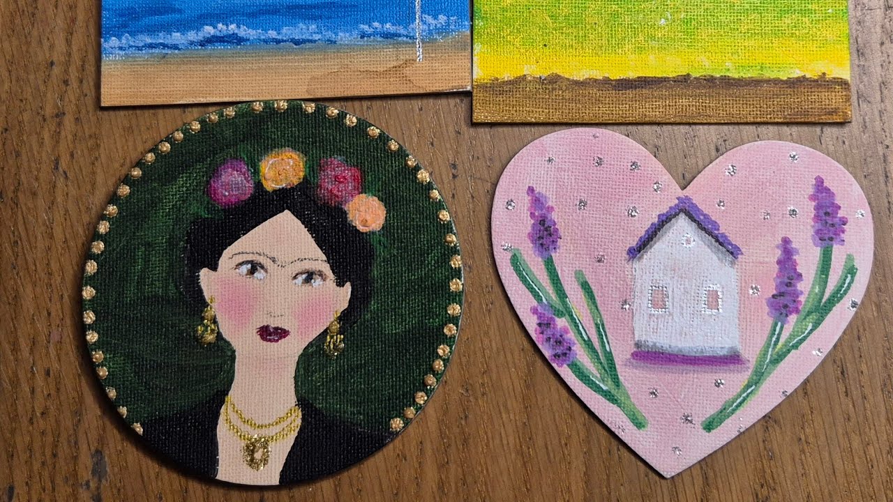 Mini Canvas Magnete von Action bemalen🎨