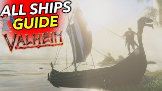 VALHEIM  How To Craft The Long Ship! Plus Karve And Raft Tutorial And Showcase  Sailing Tips!