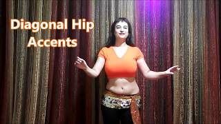 Diagonal hip accents - Online belly dance lesson
