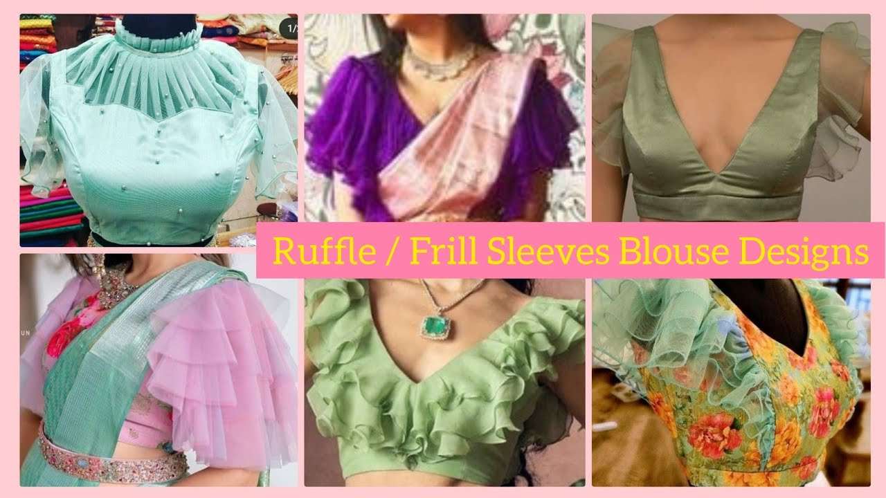 Ruffle sleeves blouse designs blouse designs with ruffle sleeves