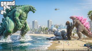 Mother Godzilla Earth vs Godzilla x Kong, Titanus Shimo - The Brand New Days ( GTA V Mods )