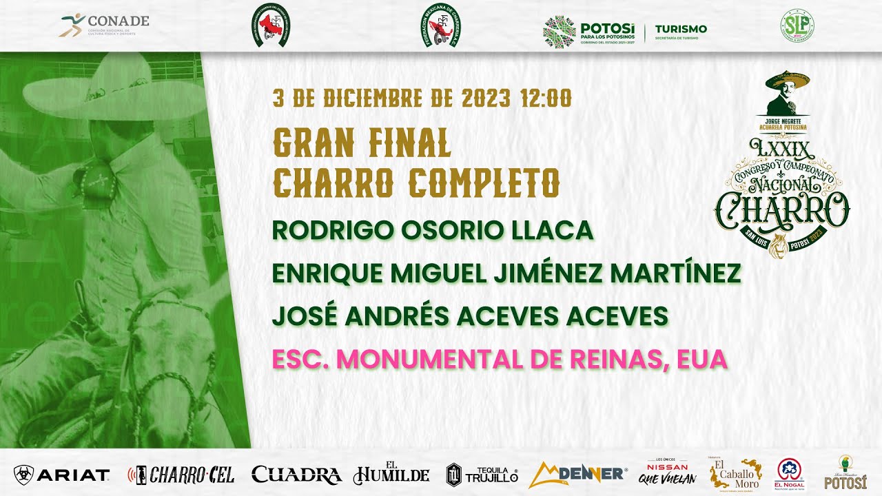CCNCH SLP 2023-12-03 👊🏼 FINAL CHARROS COMPLETOS 12:00HRS.