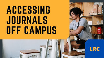Accessing Journals from Off Campus