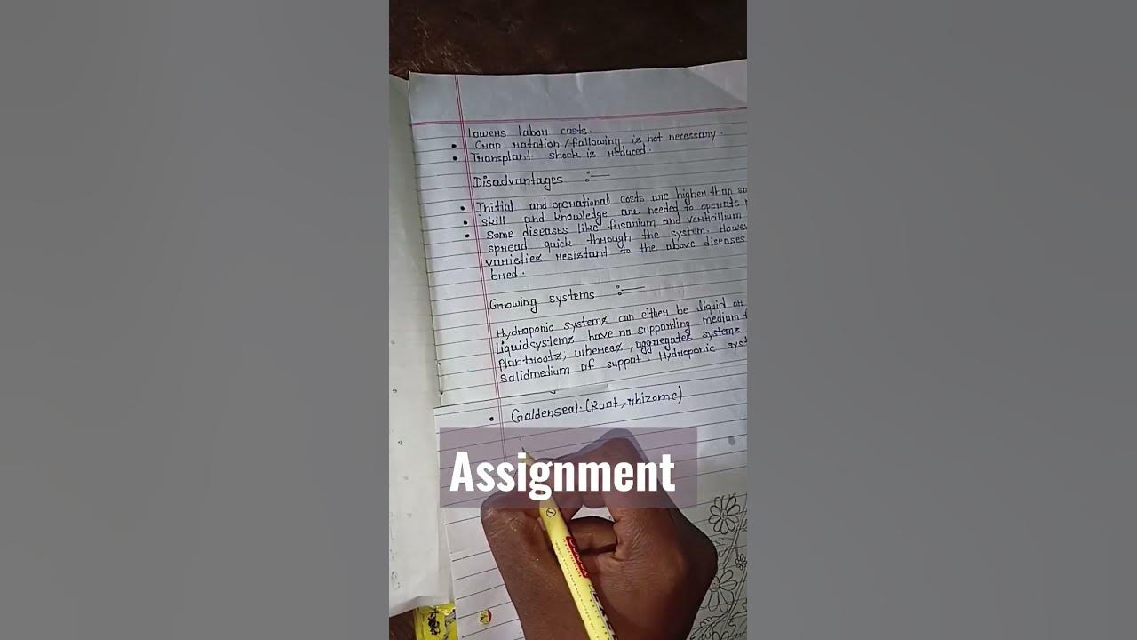 ba ka assignment kaise likha jata hai