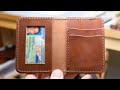 Making a leather id wallet  asmr