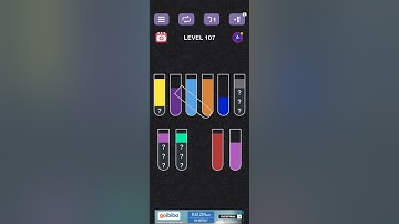 #level107 Water Colour Sort Puzzle Game Tricks #viral #games #shorts #video 🔥