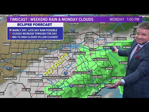 DFW Weather: Latest eclipse forecast and timeline for next rain chances ...