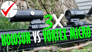 Holosun HM3x vs Vortex Micro 3x Magnifier - YouTube
