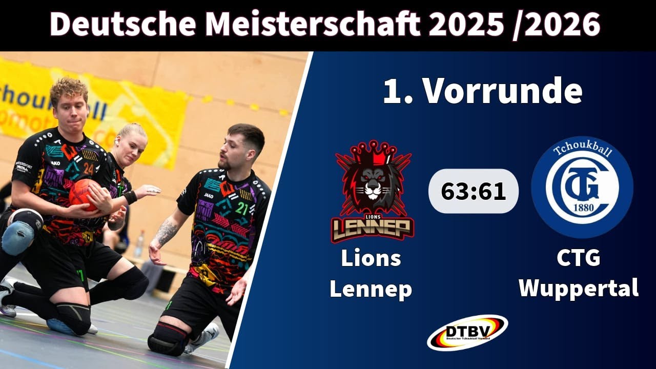 Deutsche Tchoukball Meisterschaft 2026 – Lions Lennep vs. CTG Wuppertal– 1. Spieltag