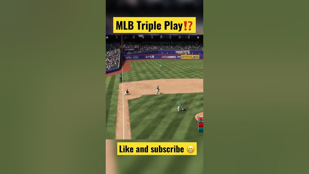 MLB Triple Play⁉️😲 shorts mlb YouTube