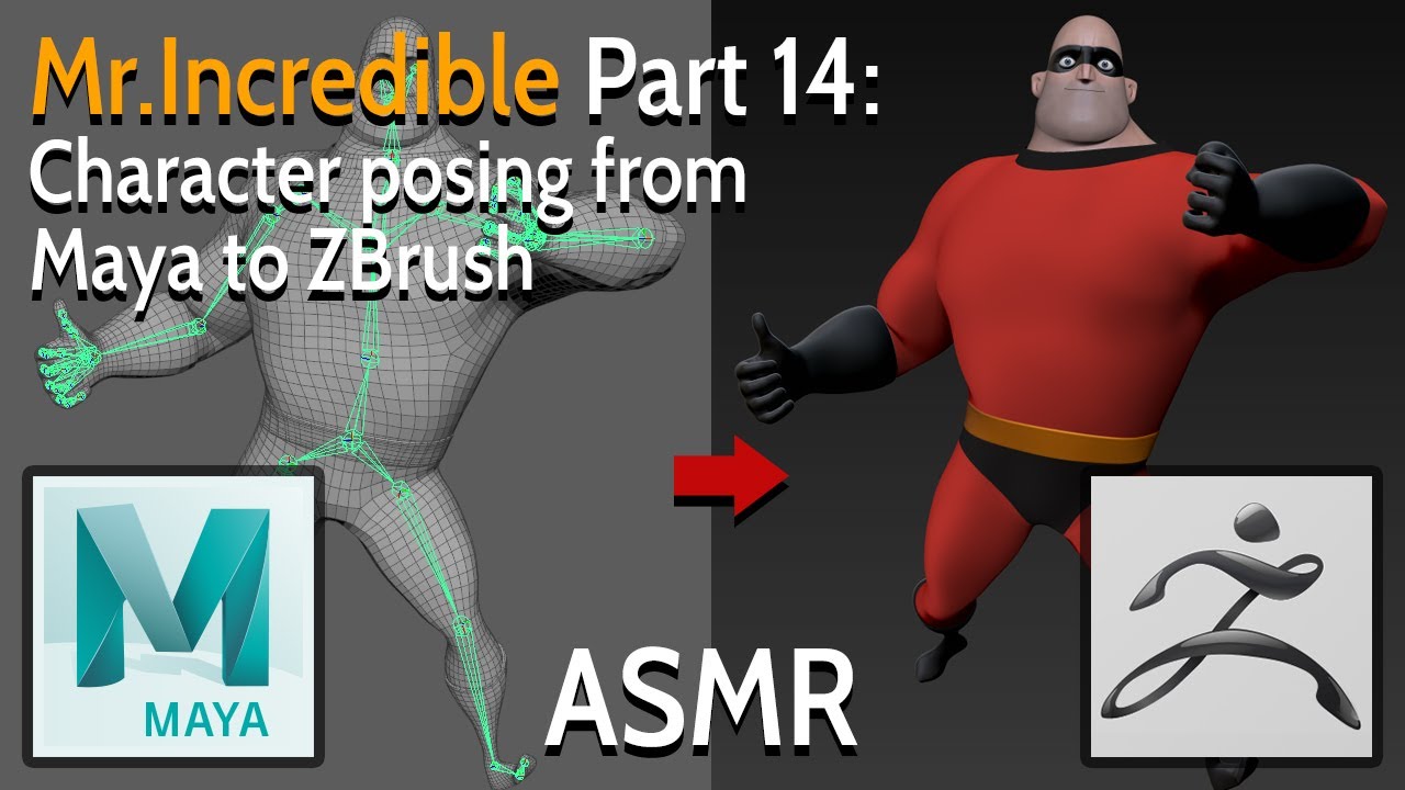Modelling Mr. Incredible - Part 14: Character posing from Maya to ...