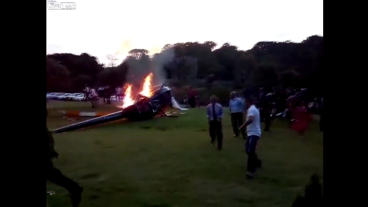 Helicopter carrying Bride👰 CRASH lands in Brazil LiveLeak YouTube