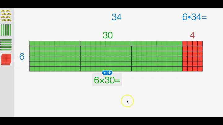 Multiplying 2-digit by 1-digit using Base-10 blocks