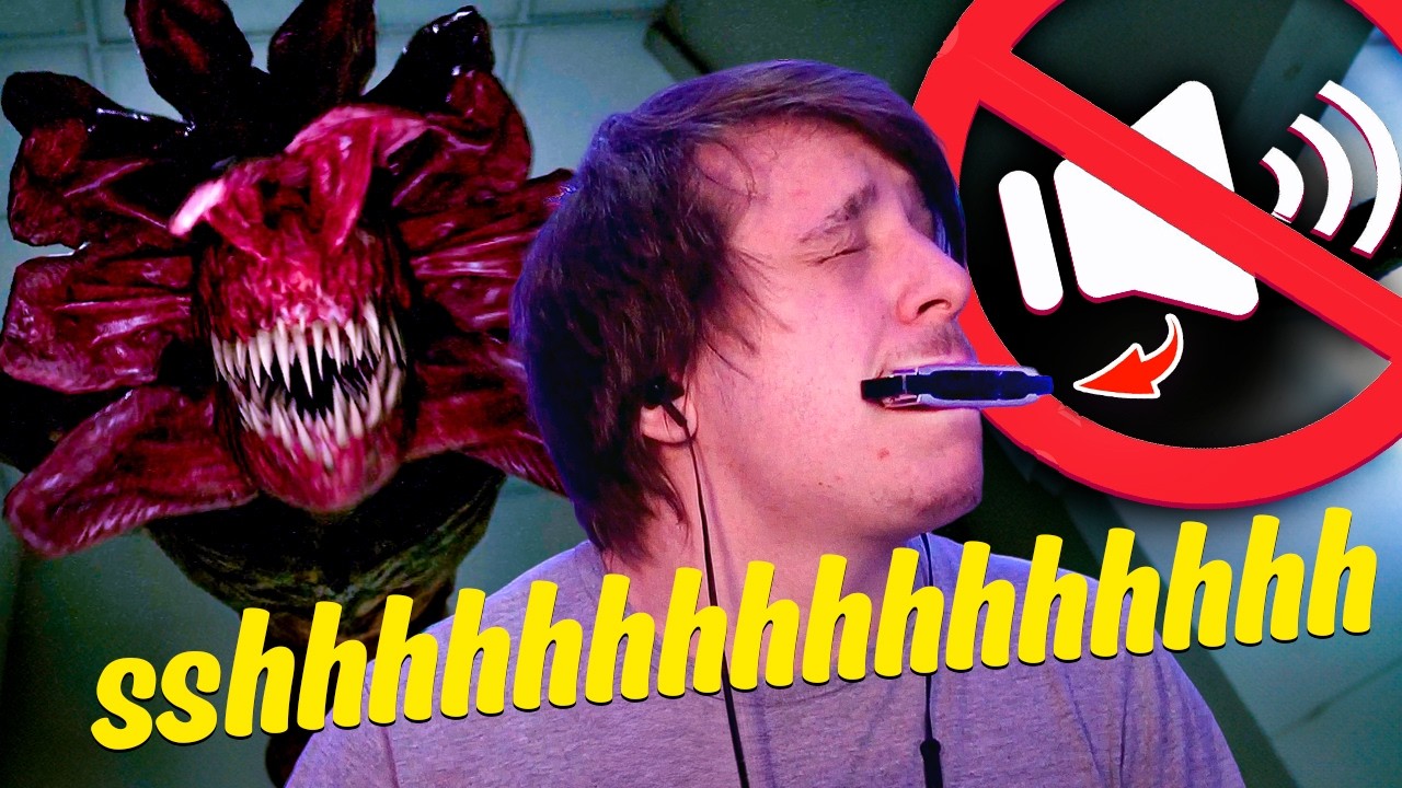 Jogando Um Lugar Silencioso Usando Gaita de BOCA! (A Quiet Place: The Road Ahead)