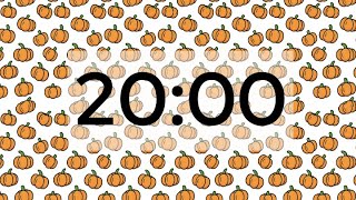 🎃 20-Minute Classroom Countdown Timer | Pumpkins Galore Theme for Focused Student Work