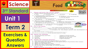 3rd Standard- Science- Unit 1-Food- Page 47- Book back Exercises and Question Answers- Term 2.