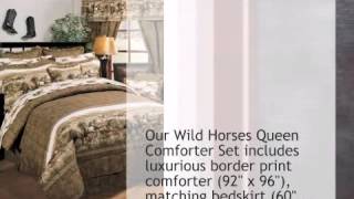 Wild Horses Comforter Set - Queen - lonestarwesterndecor.com