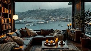Stormy Afternoon in Istanbul Loft ☕🌧️ | Cozy Jazz & Rain Sounds | 2 Hours