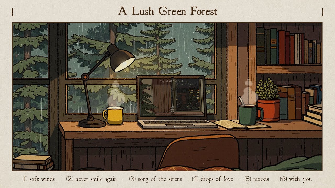 Watch a morning waking up to a lush green forest with gentle sound of rain on YouTube Watch a morning waking up to a lush green forest with gentle sound of rain on YouTube