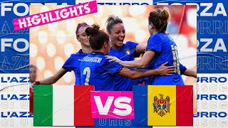 Highlights: Italia-Moldova 3-0 - Femminile  WC Qualifier