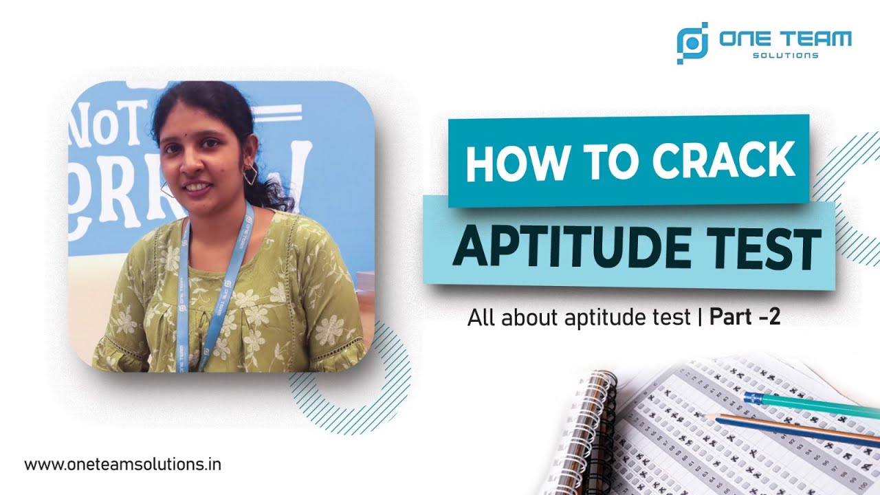 How to Prepare for Aptitude Tests - Part 2 - One Team Solutions - YouTube