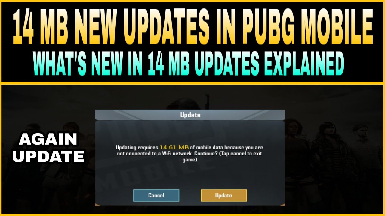 14 MB NEW UPDATES IN PUBG MOBILE || WHAT'S NEW IN 14 MB UPDATES EXPLAINED ||