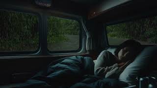 RAIN SOUNDS ON CAR WINDOW | SLEEP IN THE CAR DEEP SLEEP WITH RAIN SOUNDS