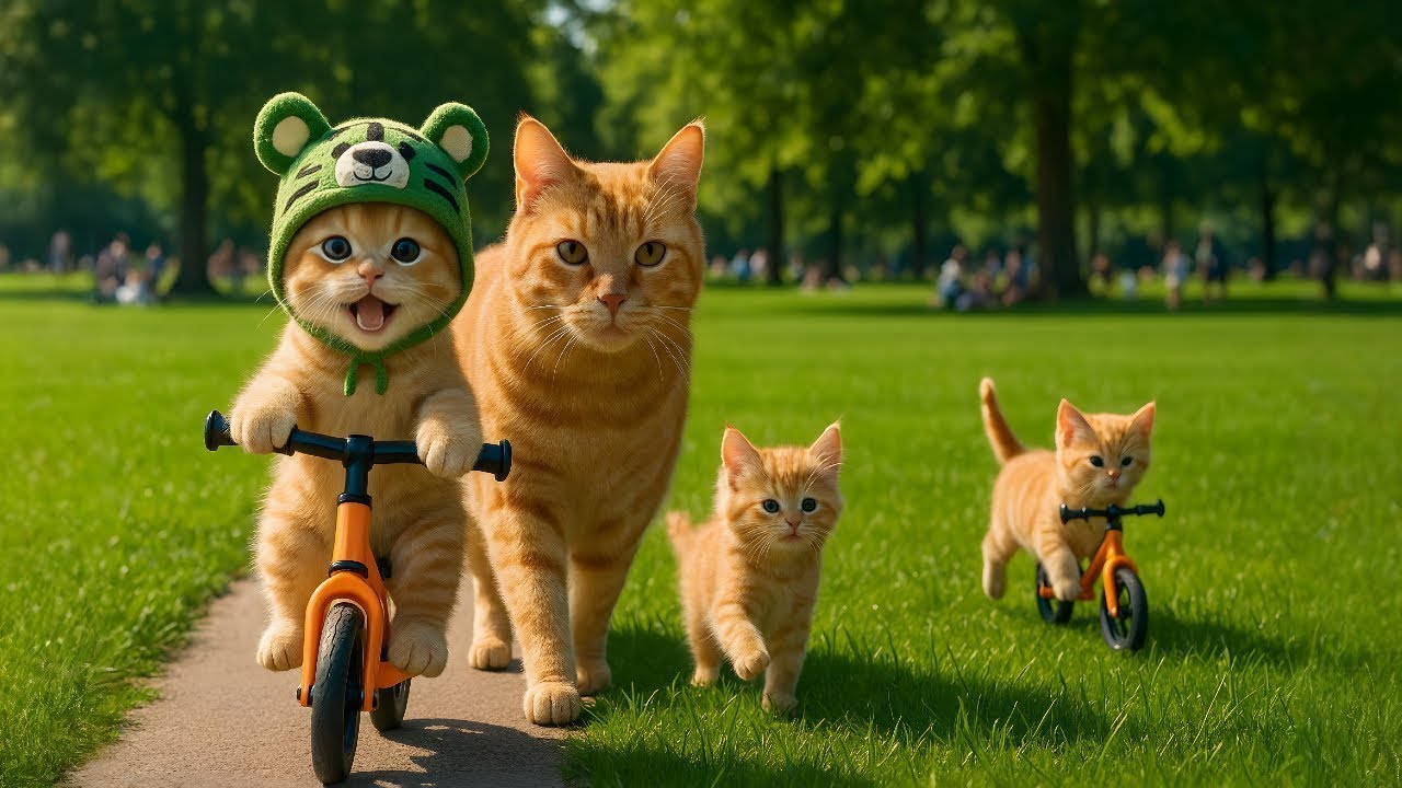 From Farm to Fireplace: Mama Cat Crafts a Tiger Hat for Her Kittens 🐱🐑🔥