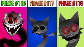 Phase 116 VS Phase 117 VS Phase 118 in Incredibox Sprunki Wealth