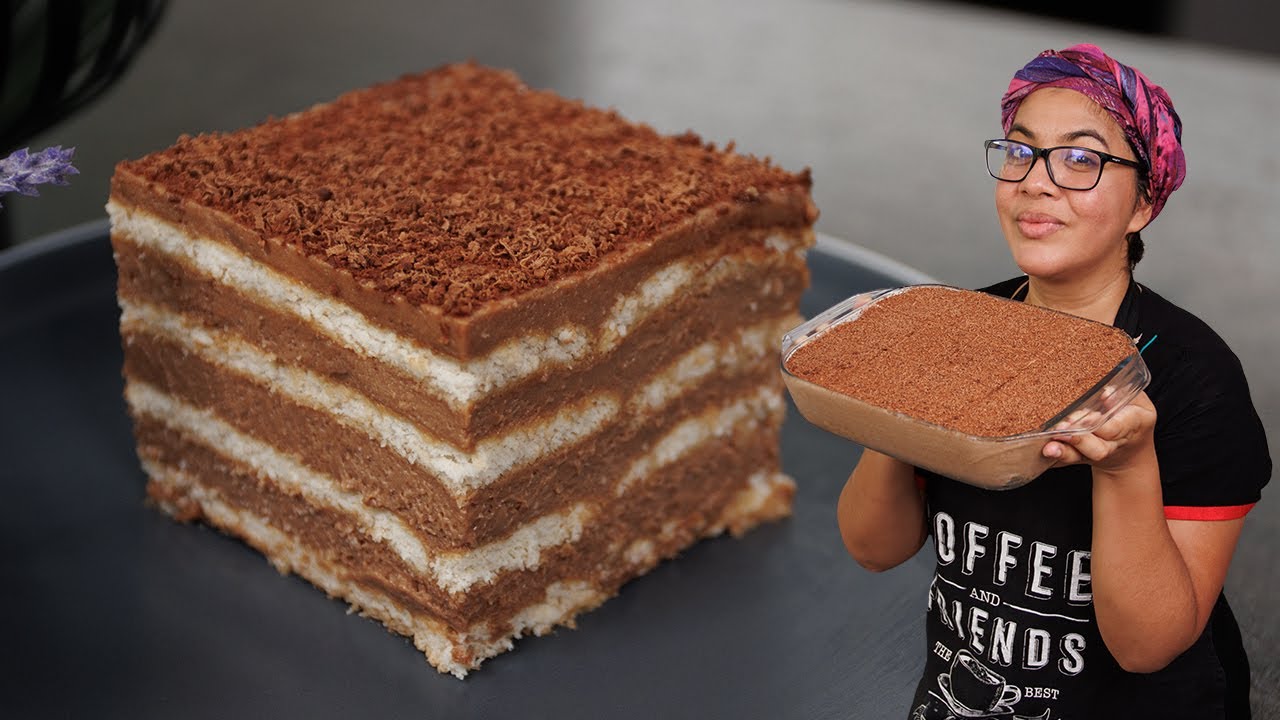 CARLOTA  de CAFÉ y chocolate sin horno