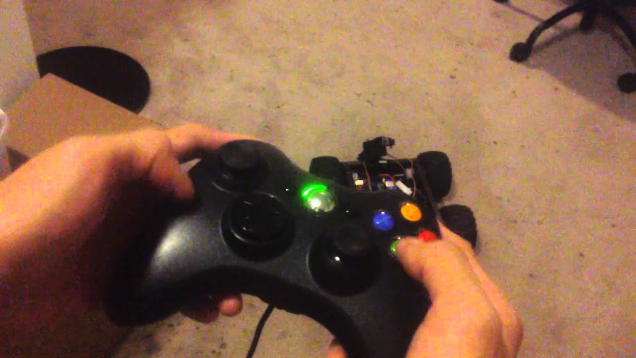ROS Xbox controller package first try - YouTube