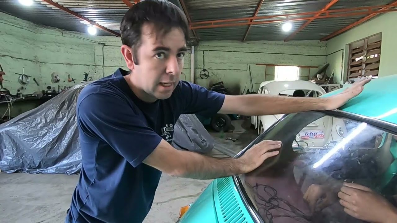 Borracha Do Vidro Traseiro no Fusca ( Com Friso )