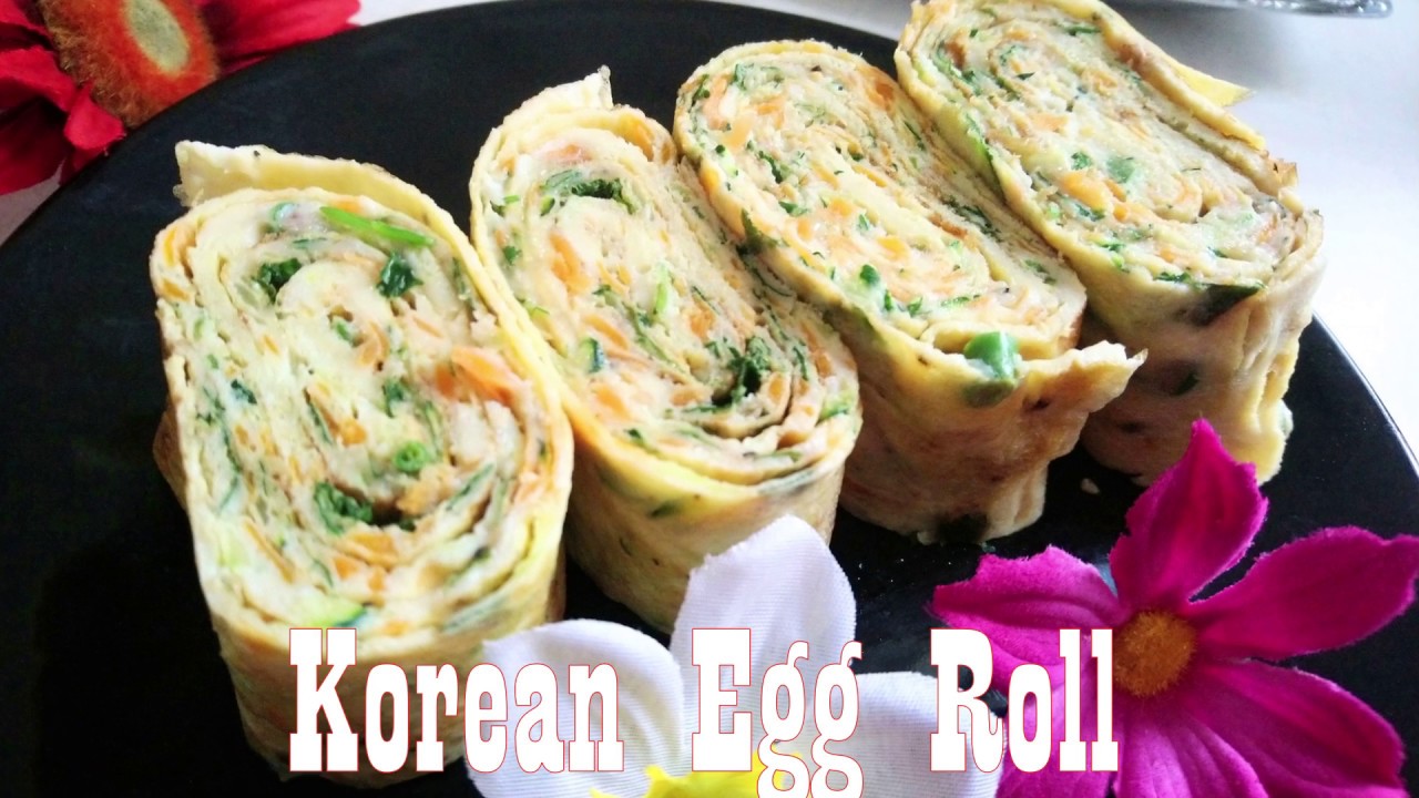 Korean Egg Roll How to Make Korean Egg Roll Egg Swiss Roll YouTube
