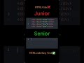 HTML  Explained 💻 | Junior❌ vs Senior Developer✅