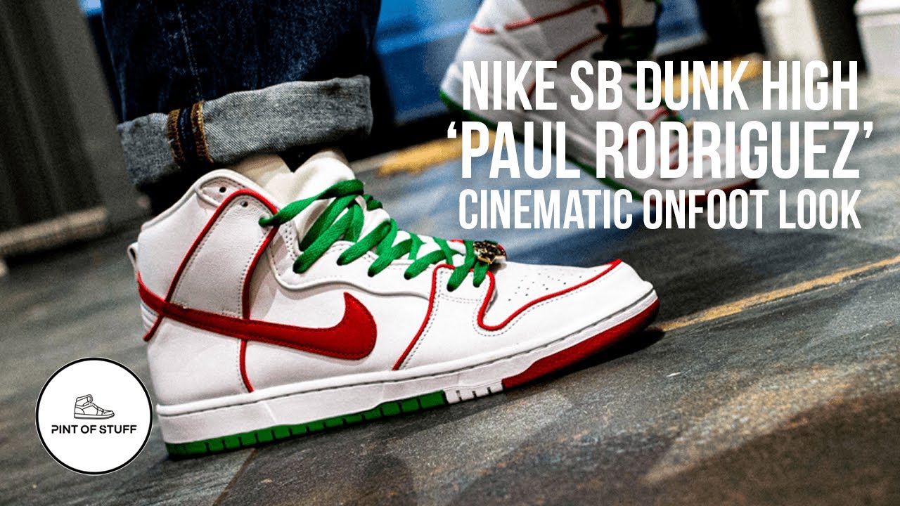 SECONDS OUT - Nike SB Dunk High 'PAUL RODRIGUEZ' Cinematic Onfoot Look -  YouTube