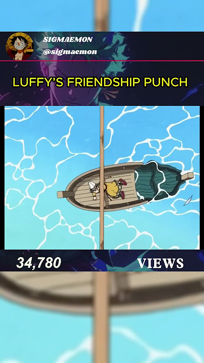 Luffy’s friendship punch  #onepiece #luffy #zoro